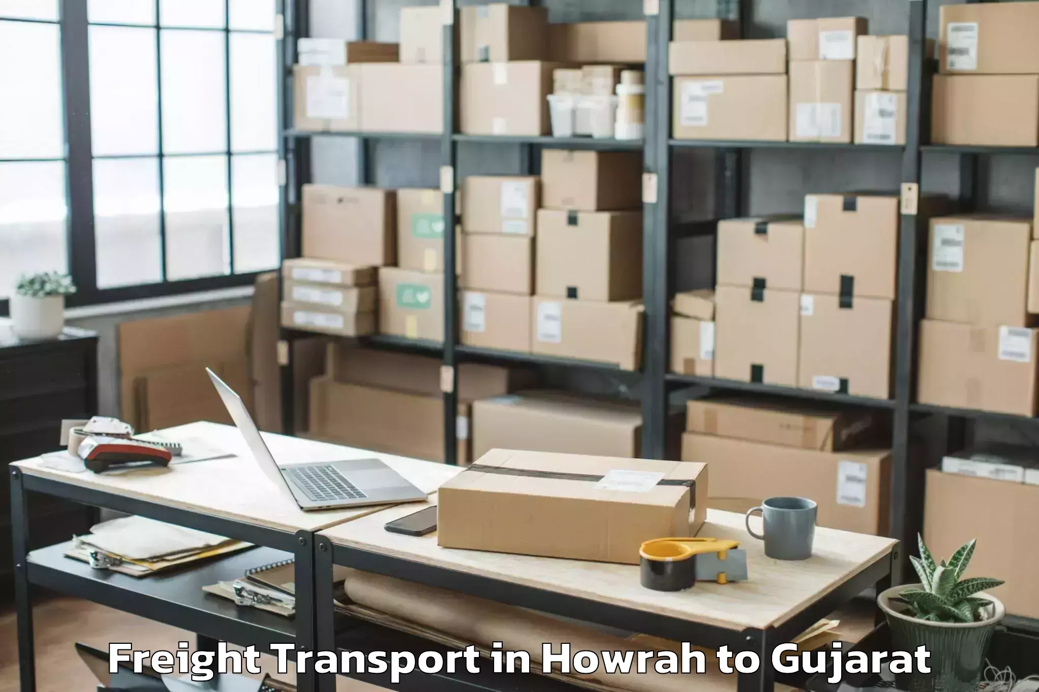 Trusted Howrah to Junagadh Freight Transport